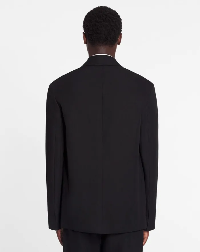 Casual Singlebreasted Jacket Black Men Lanvin Coats and Jackets Casual Singlebreasted Jacket Black Men Lanvin Coats and Jackets