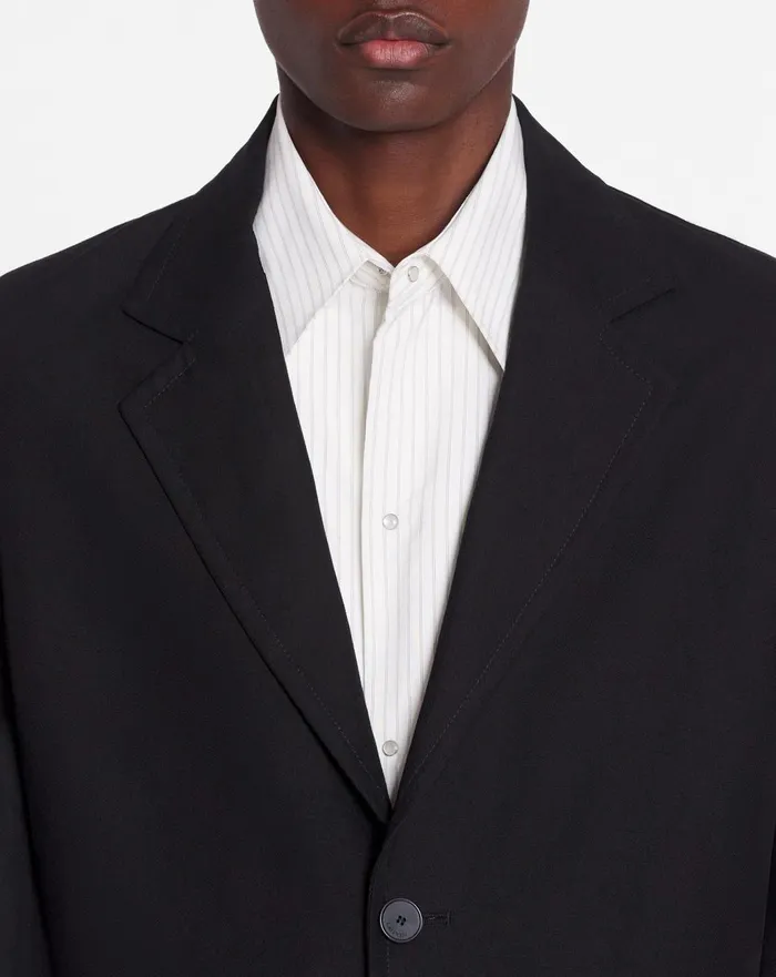 Casual Singlebreasted Jacket Black Men Lanvin Coats and Jackets Casual Singlebreasted Jacket Black Men Lanvin Coats and Jackets