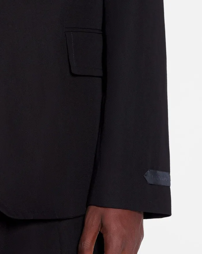 Casual Singlebreasted Jacket Black Men Lanvin Coats and Jackets Casual Singlebreasted Jacket Black Men Lanvin Coats and Jackets