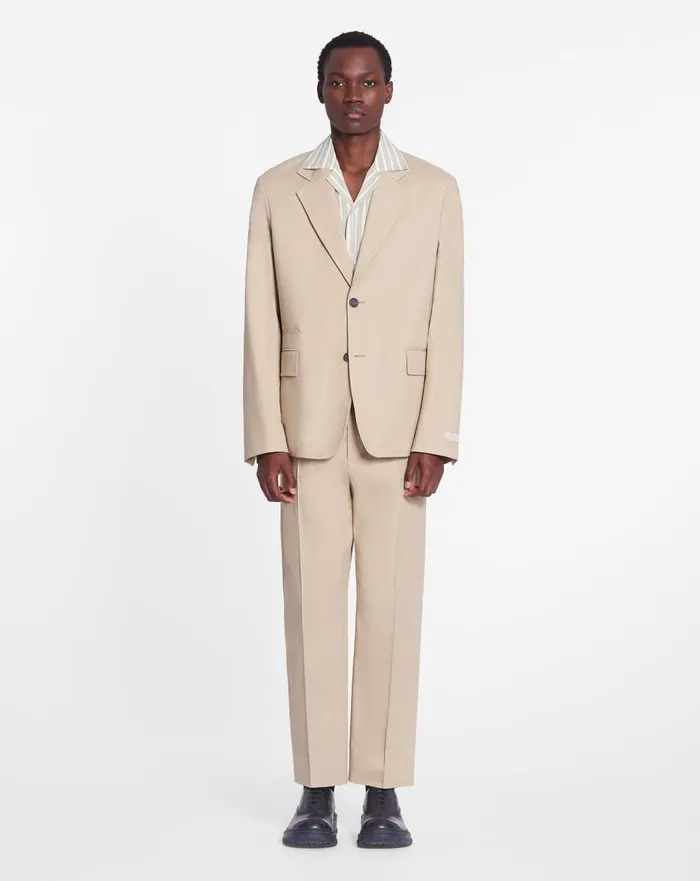 Casual Singlebreasted Jacket Sand Men Lanvin Coats and Jackets