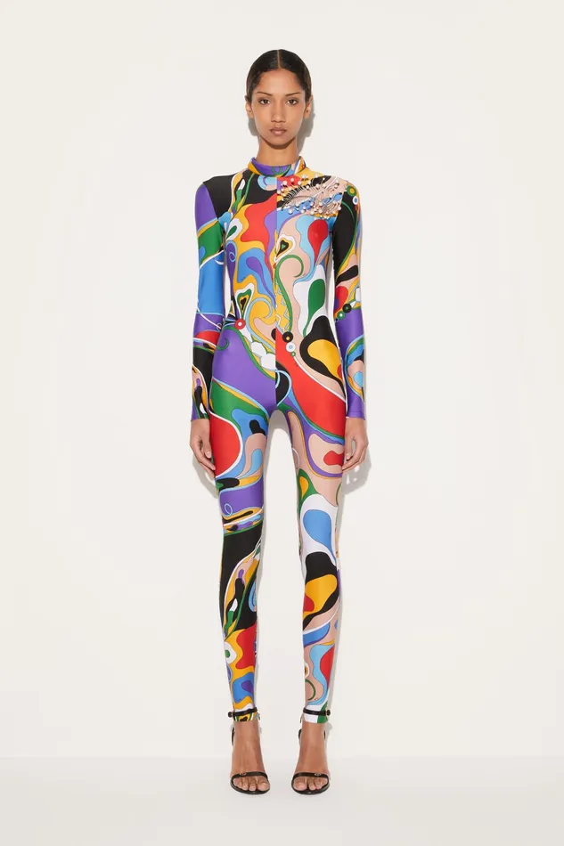 Catsuits Women PUCCI OrchideePrint Jumpsuit