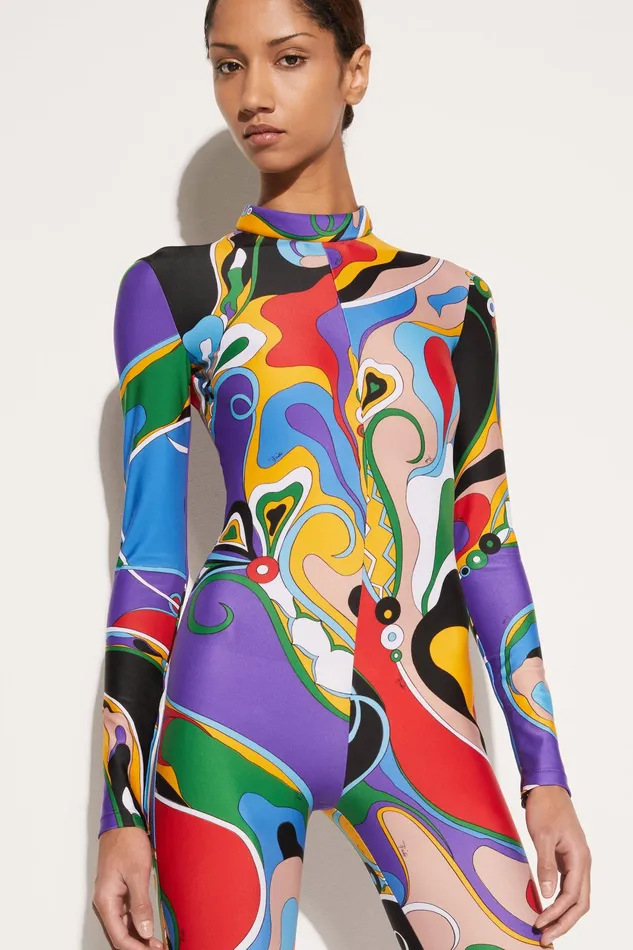 Catsuits Women PUCCI OrchideePrint Jumpsuit