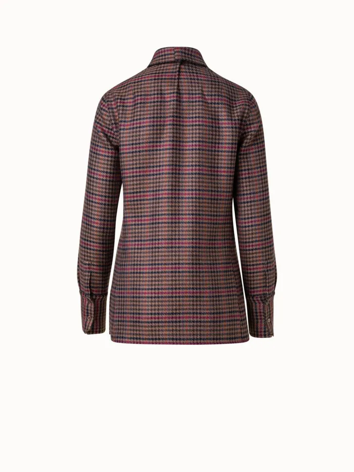 Checked Wool Blouse Vicunamulticolor Women Akris Blouses