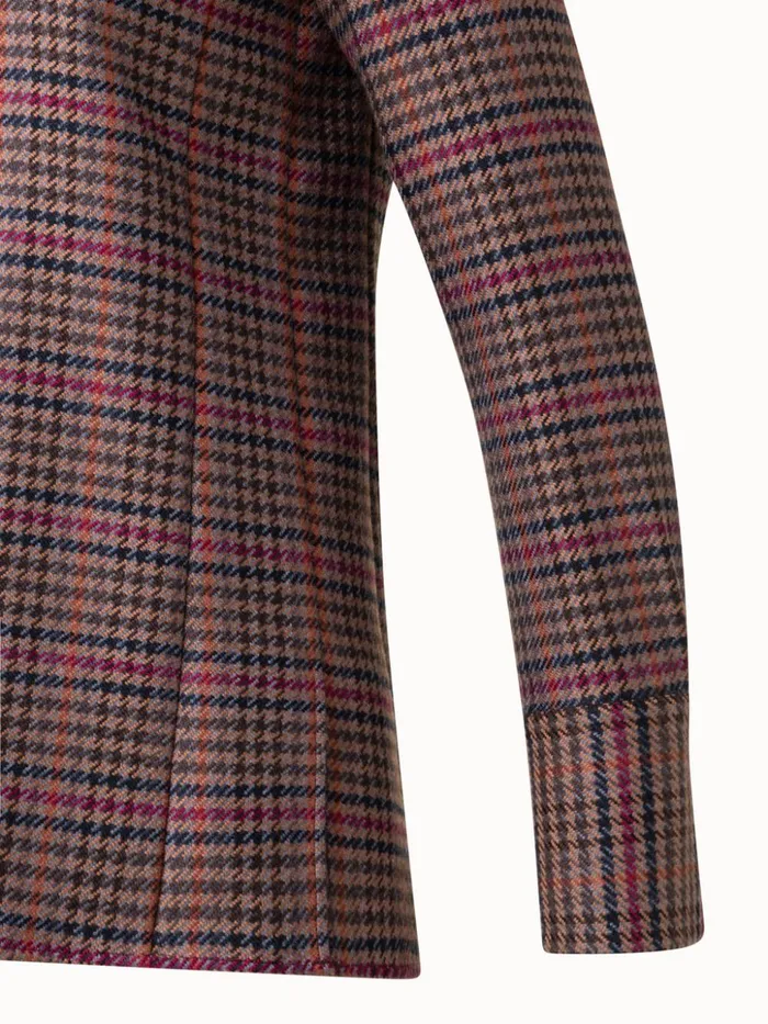 Checked Wool Blouse Vicunamulticolor Women Akris Blouses