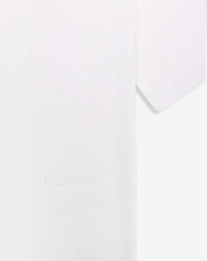 Classic Polo Shirt Optical White Men Lanvin Tshirts and Polos