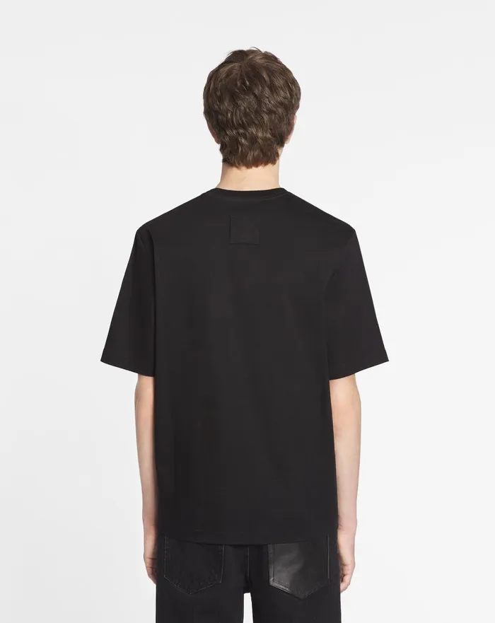 Classic Tshirt With An Archives Print Black Men Lanvin Tshirts and Polos Classic Tshirt With An Archives Print Black Men Lanvin Tshirts and Polos