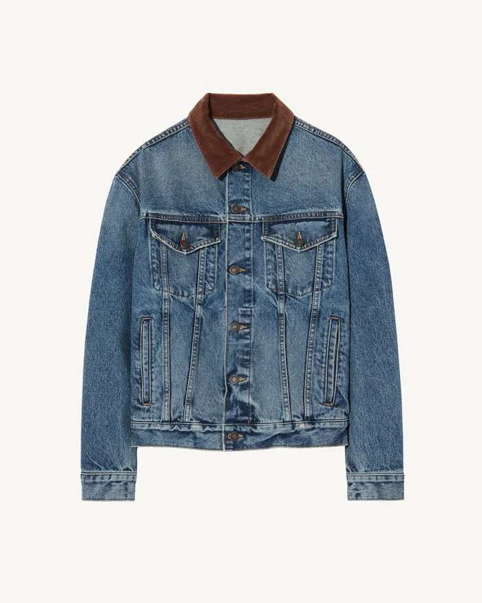 Coats and Outerwear Nili Lotan Women CHESNEY DENIM JACKET Ocean Wash
