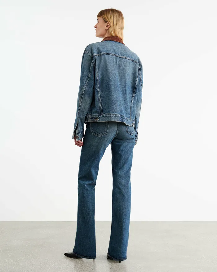 Coats and Outerwear Nili Lotan Women CHESNEY DENIM JACKET Ocean Wash