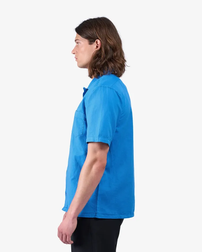 Colorfulstandard Linen Short Sleeved Shirt 8211 Desert Khaki Men Shirts