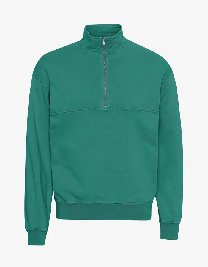 Colorfulstandard Quarter Zips Men Organic Quarter Zip 8211 Pine Green