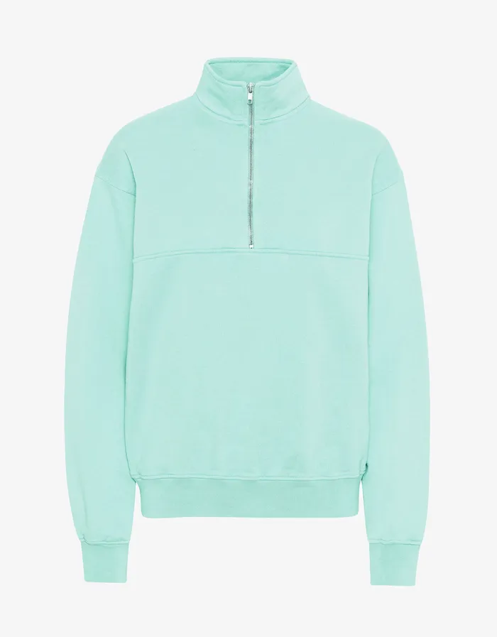 Colorfulstandard Quarter Zips Women Organic Quarter Zip 8211 Light Aqua