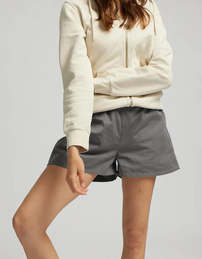 Colorfulstandard Women Organic Twill Shorts 8211 Storm Grey Women Shorts