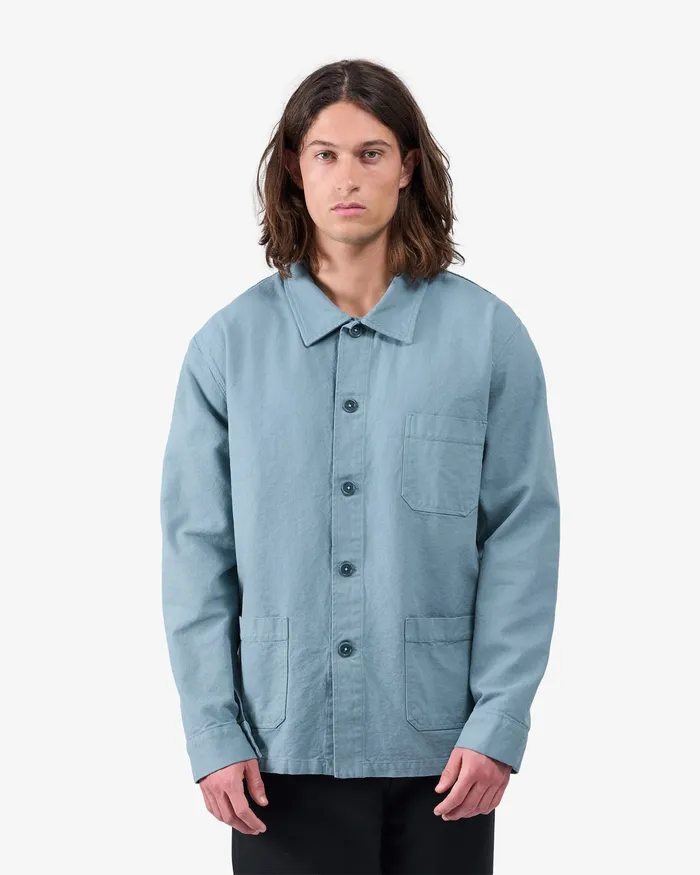 Colorfulstandard Workwear Jackets Men Organic Workwear Jacket 8211 Stone Blue