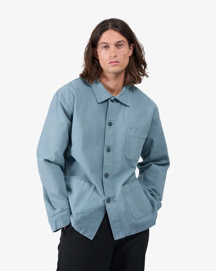 Colorfulstandard Workwear Jackets Men Organic Workwear Jacket 8211 Stone Blue