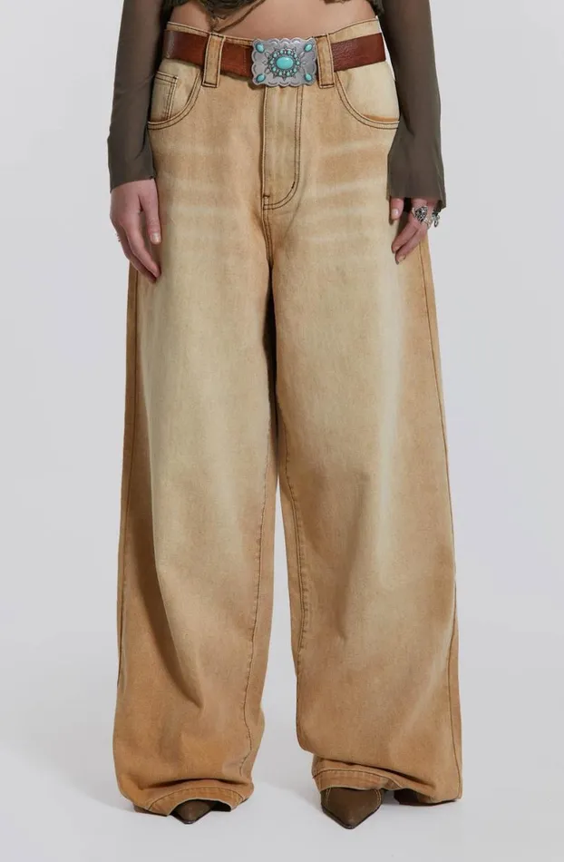 Colossus Jeans Women Jaded London Sand Colossus Baggy Jeans