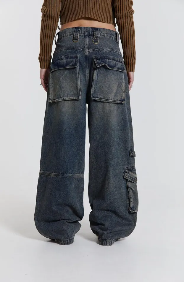 Colossus Jeans Women Jaded London Zenith Double Layer Seam Colossus Baggy Jeans