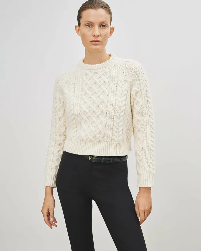 CORAS SWEATER Dark Brown Knits and Sweaters Nili Lotan Women