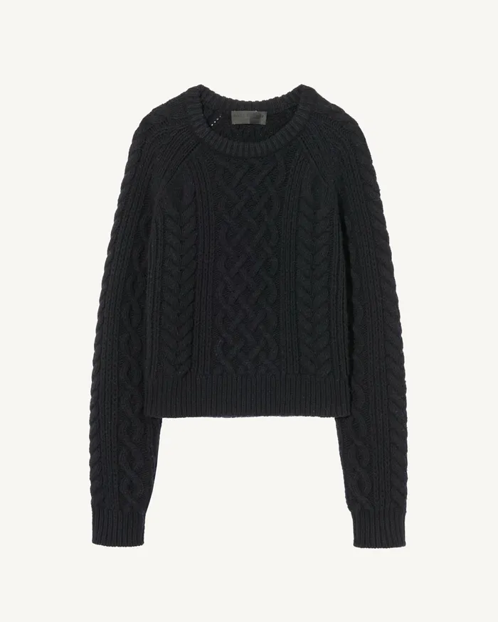 CORAS SWEATER Dark Brown Knits and Sweaters Nili Lotan Women