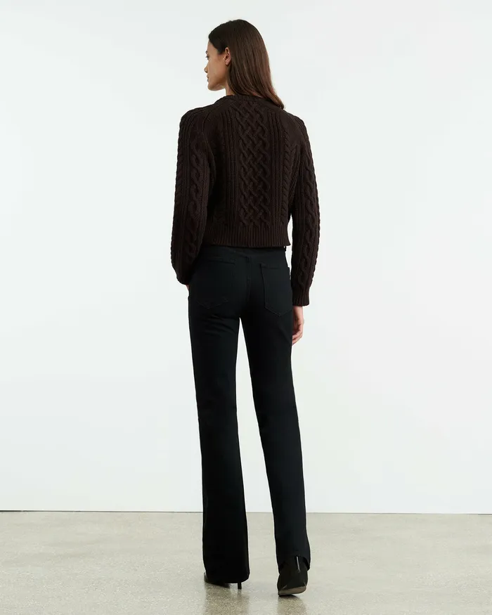 CORAS SWEATER Dark Brown Knits and Sweaters Nili Lotan Women