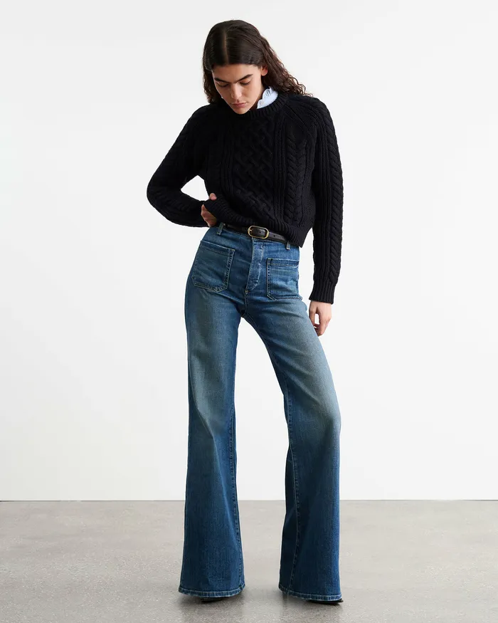 CORAS SWEATER Dark Brown Knits and Sweaters Nili Lotan Women