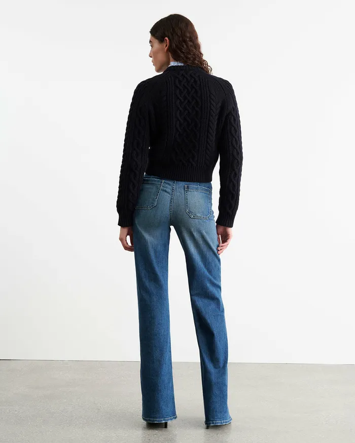 CORAS SWEATER Dark Brown Knits and Sweaters Nili Lotan Women