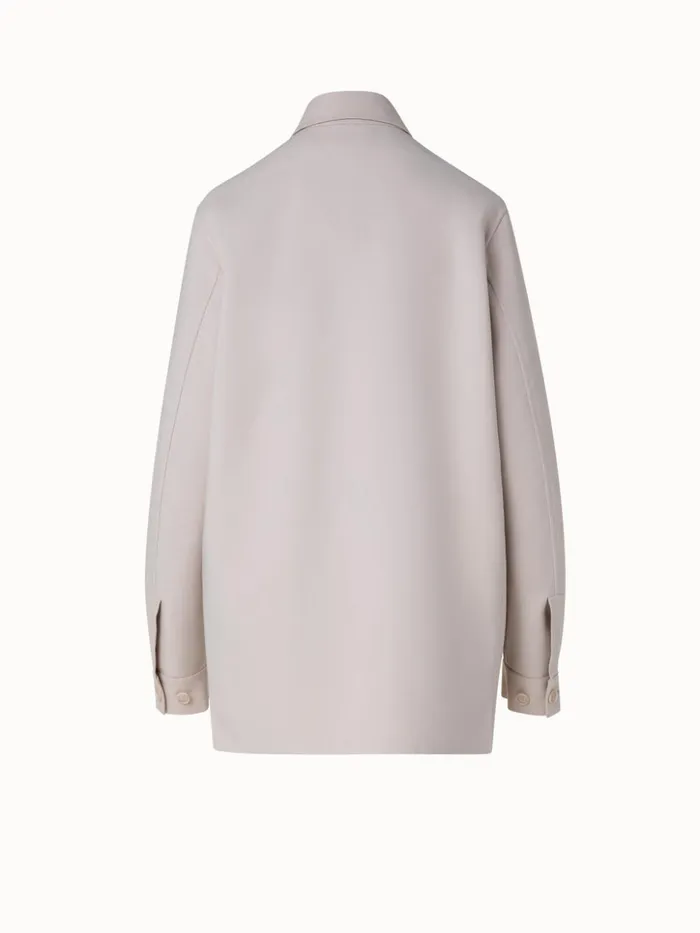 Cotton DoubleFace Oversize Shirt Jacket Sand Women Akris Jackets