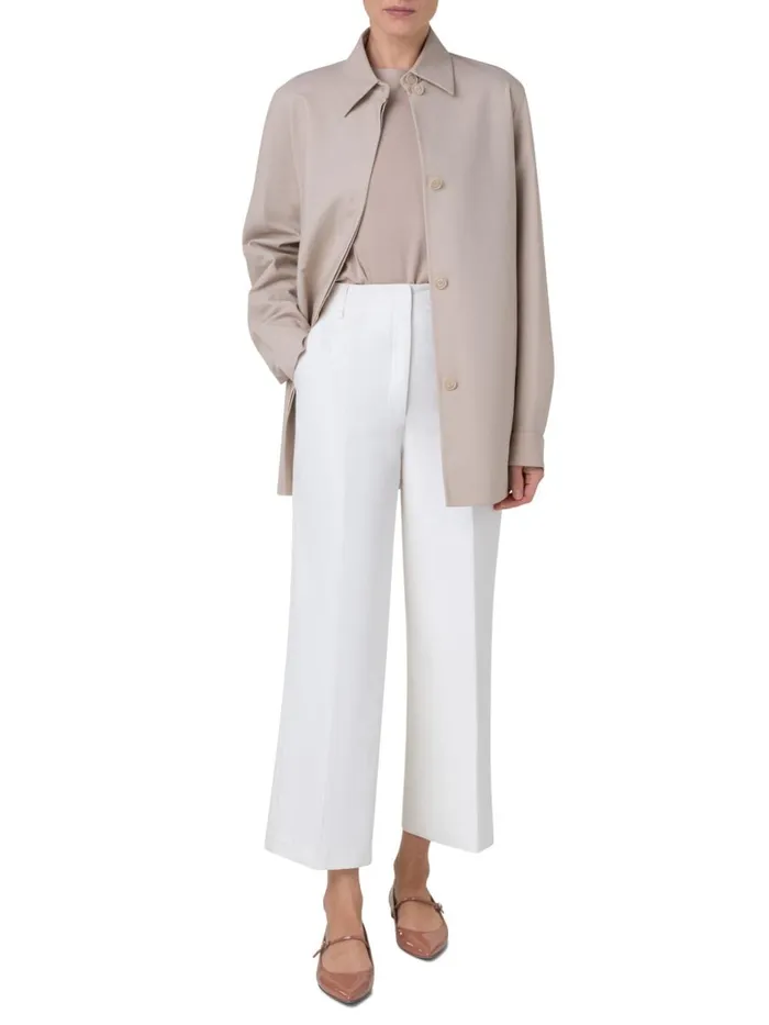 Cotton DoubleFace Oversize Shirt Jacket Sand Women Akris Jackets