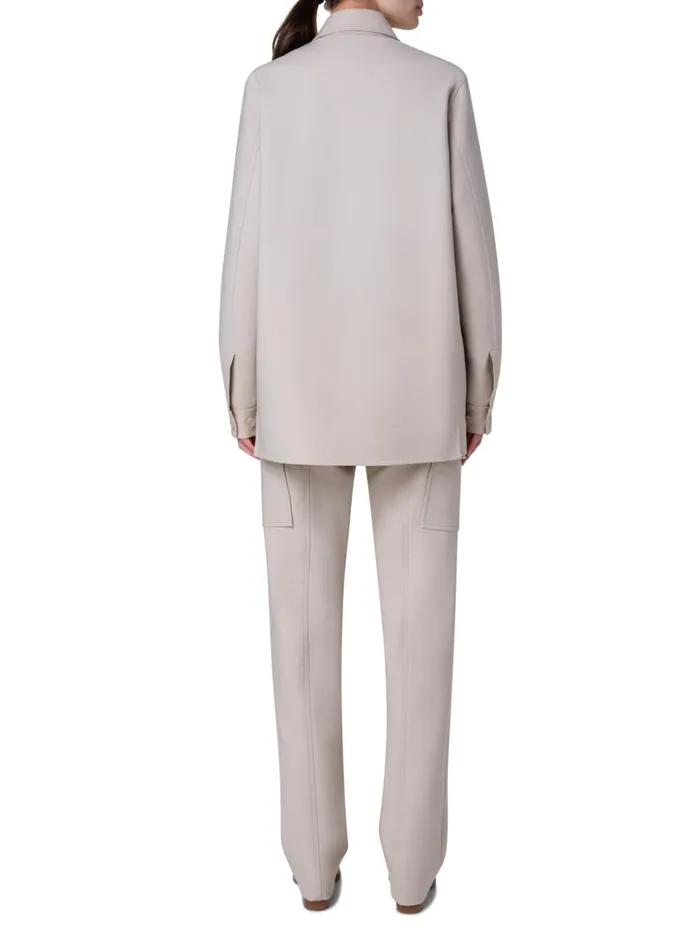 Cotton DoubleFace Oversize Shirt Jacket Sand Women Akris Jackets