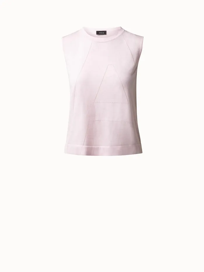 Cotton Knit Tank Top Blush Women Akris Knitwear