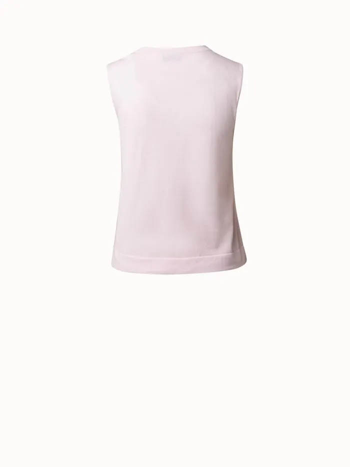 Cotton Knit Tank Top Blush Women Akris Knitwear