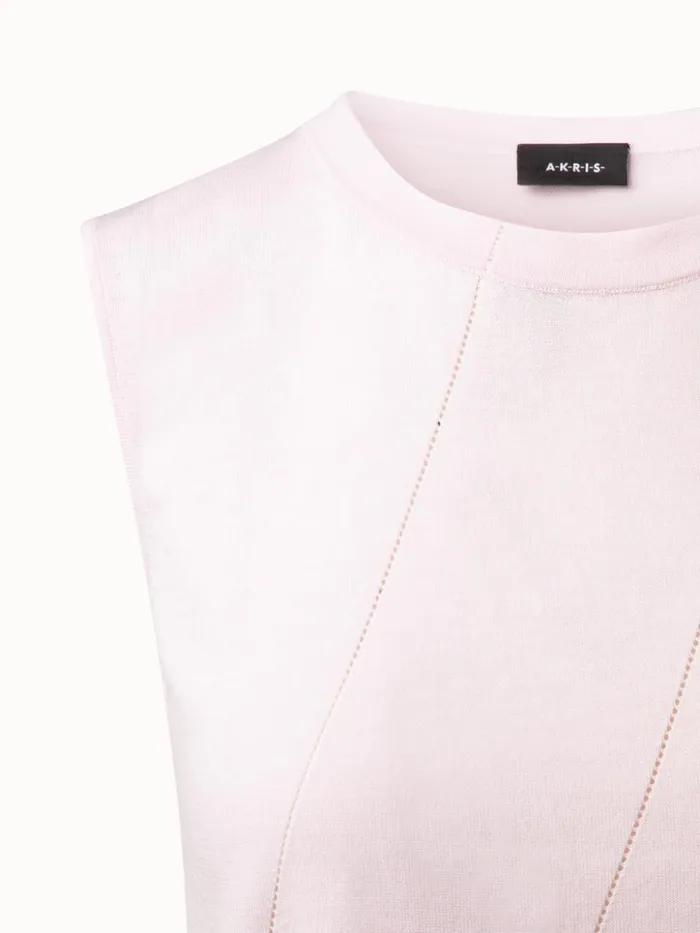 Cotton Knit Tank Top Blush Women Akris Knitwear