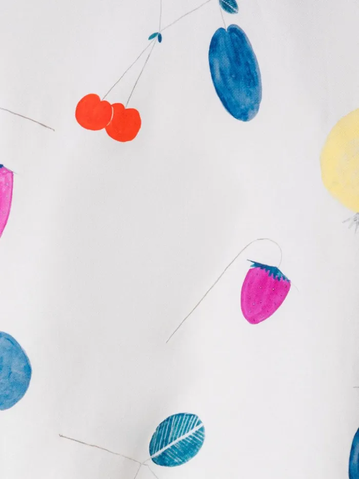 Cotton Silk DoubleFace Short Jacket With Fruits Print Greigemulticolor Women Akris Jackets