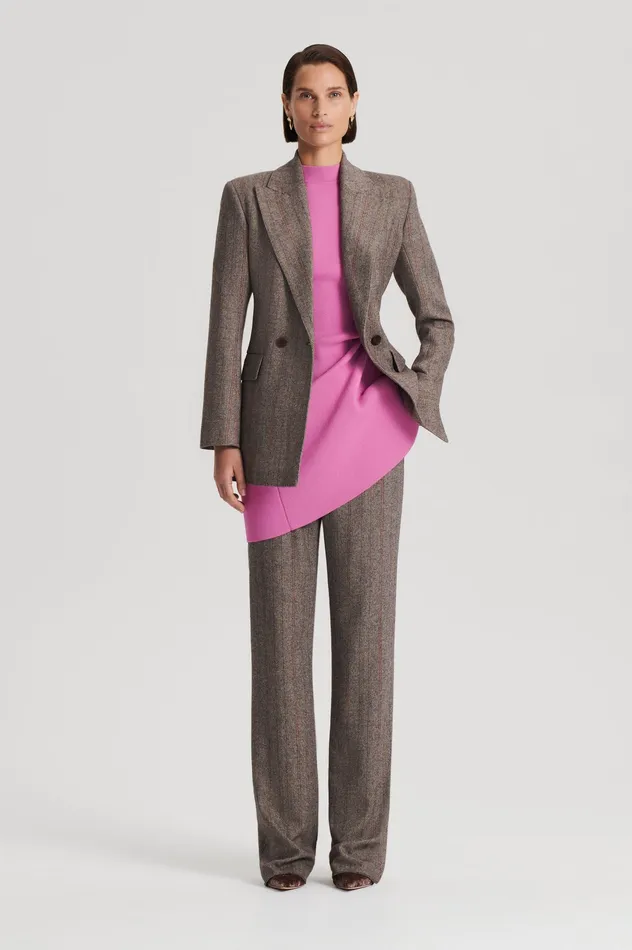 CREPE KNIT PEPLUM DRESS PEONY Dresses Scanlan Theodore Women