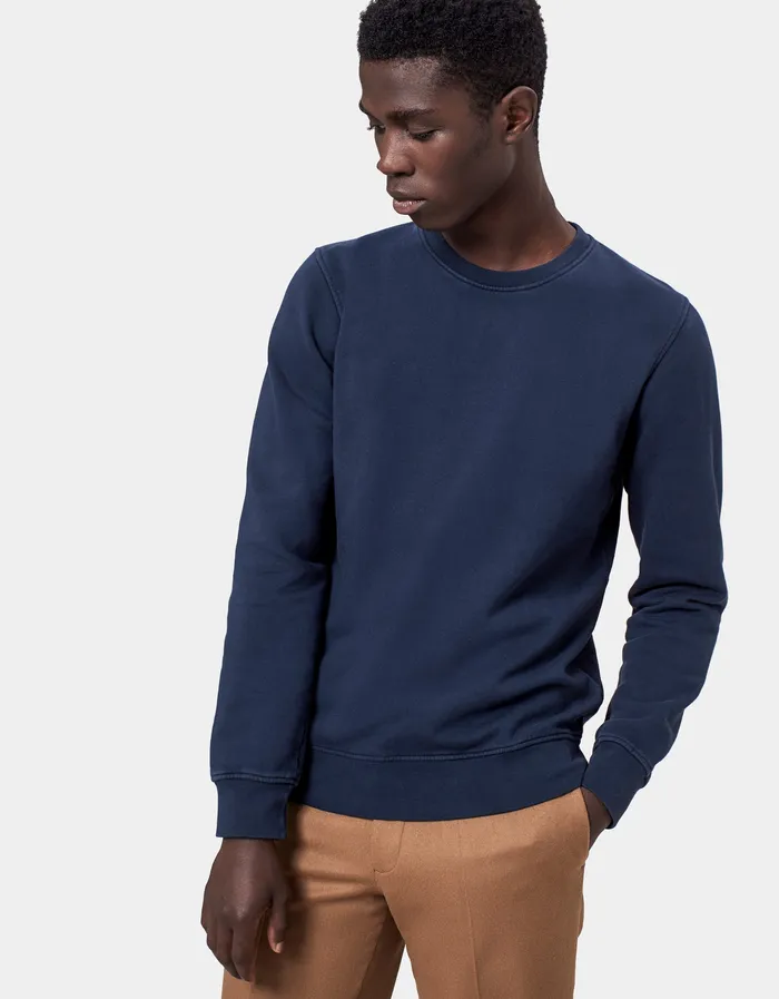 Crewneck Sweatshirts Colorfulstandard Men Classic Organic Crew 8211 Petrol Blue