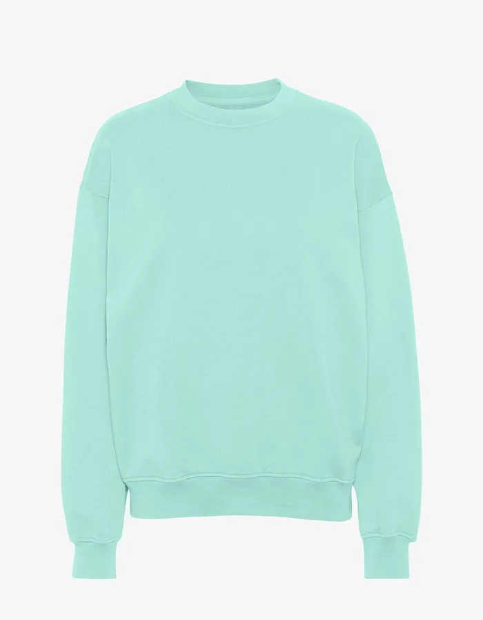 Crewneck Sweatshirts Men Organic Oversized Crew 8211 Light Aqua Colorfulstandard