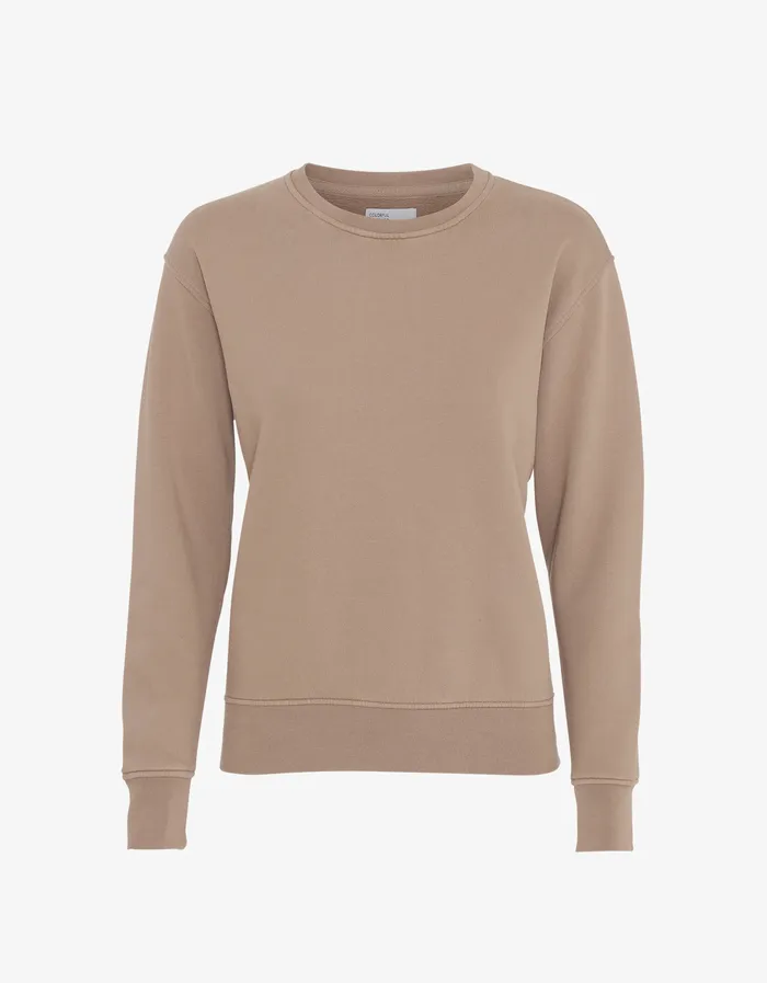 Crewneck Sweatshirts Women Colorfulstandard Women Classic Organic Crew 8211 Desert Khaki