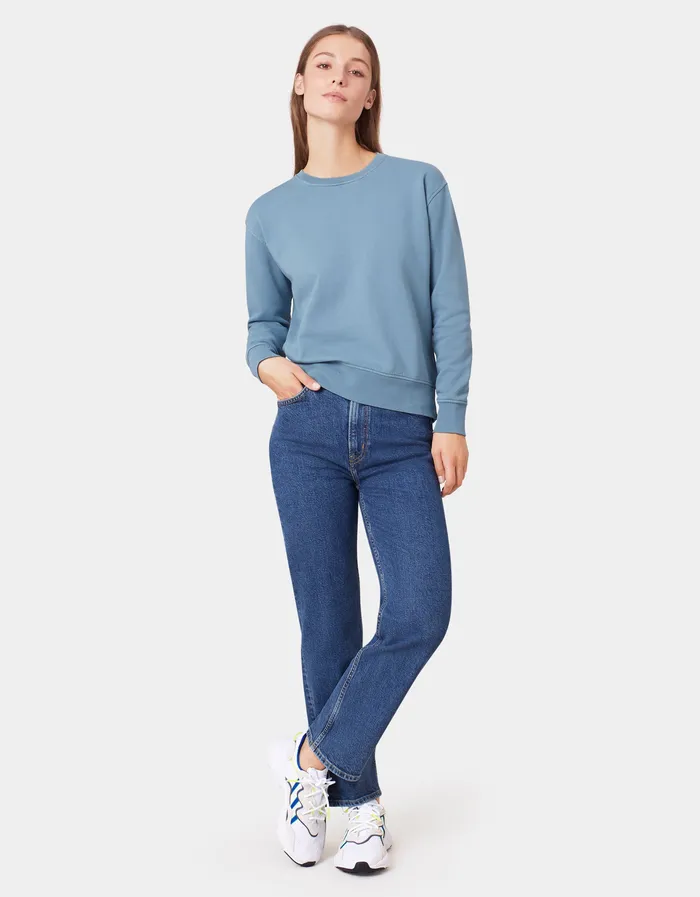 Crewneck Sweatshirts Women Colorfulstandard Women Classic Organic Crew 8211 Desert Khaki