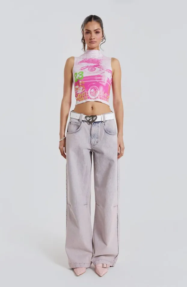 Crop Tops Women Jaded London Pamola Printed Sleeveless Vest
