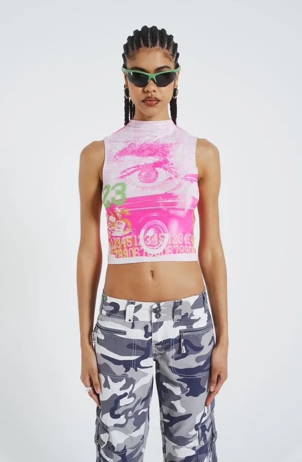 Crop Tops Women Jaded London Pamola Printed Sleeveless Vest