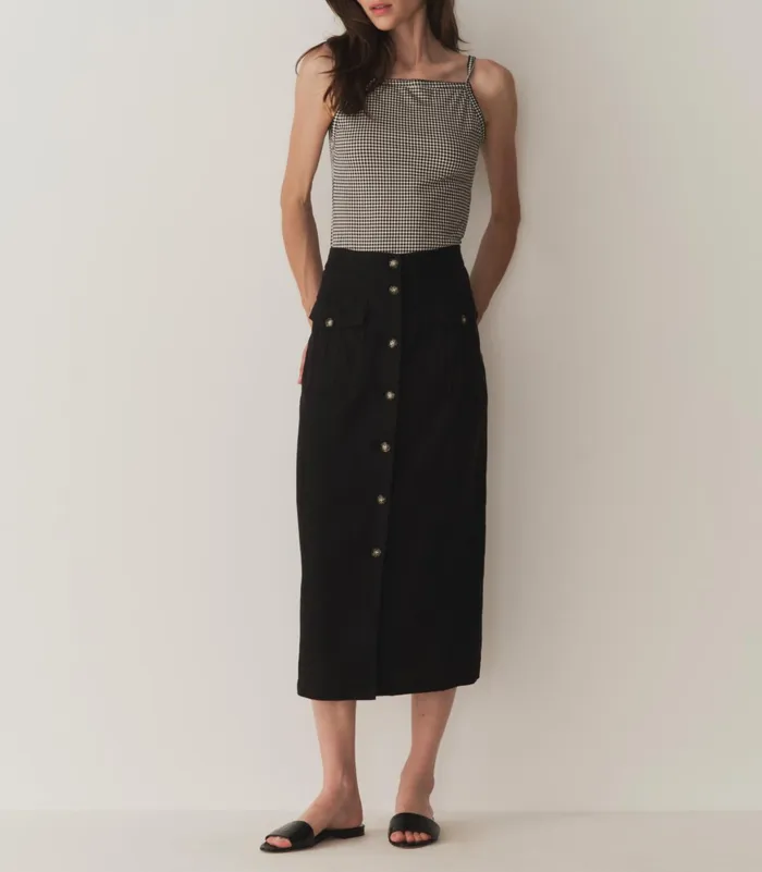 DEN Angie Tank Noir La Maddalena Gingham Women Tees