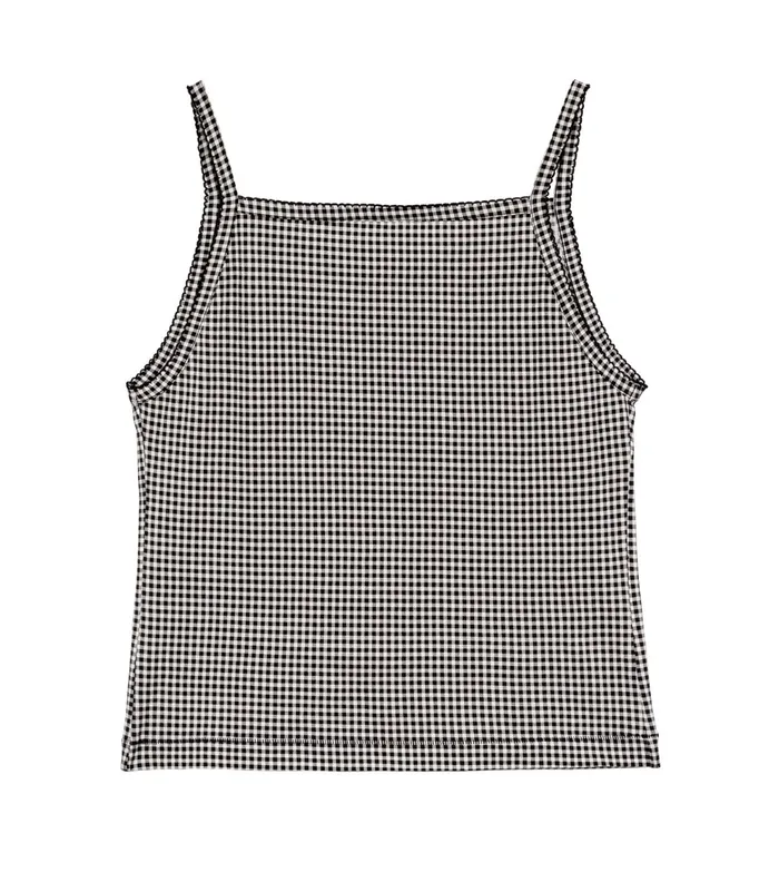 DEN Angie Tank Noir La Maddalena Gingham Women Tees