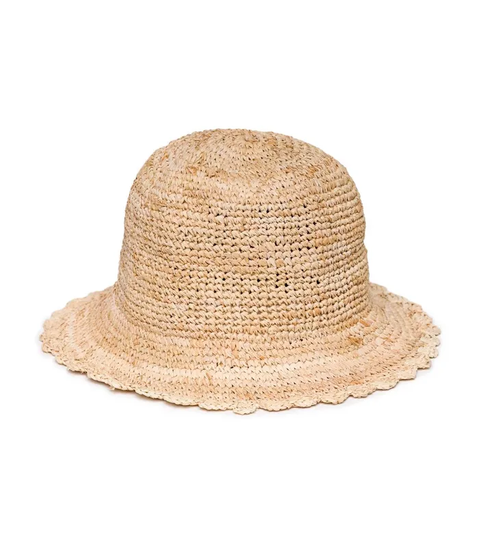 DEN Ballou Hat Natural Raffia Women Belts Hats and Gloves