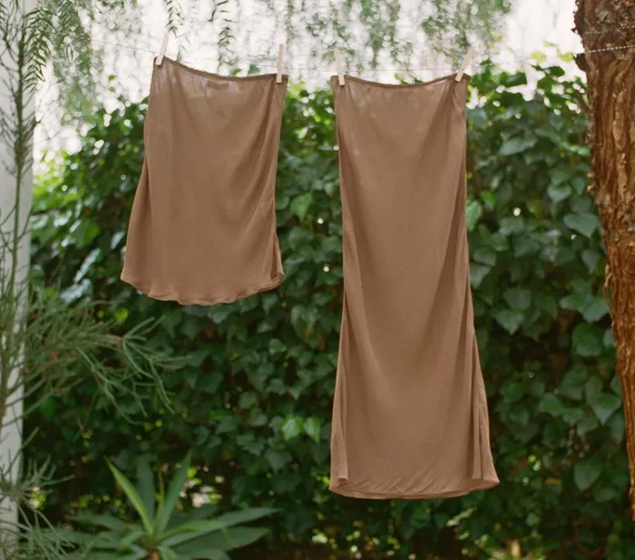 DEN Knee Length Skirt Slip Carob Women Slips DEN Knee Length Skirt Slip Carob Women Slips