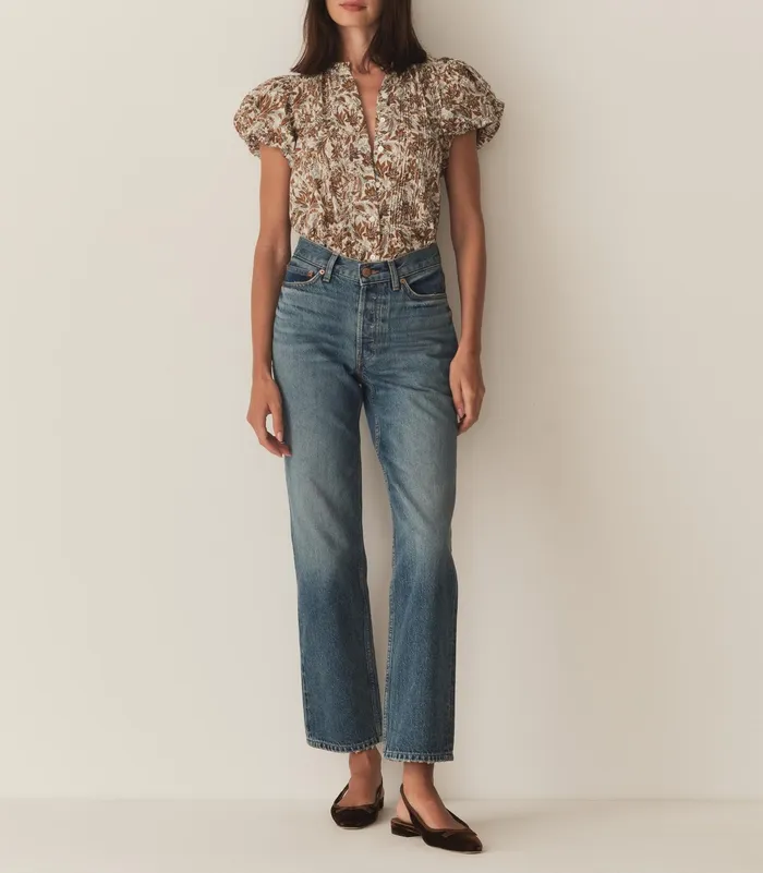 DEN Millie Top Blanc Narcissus Floral Women Tops