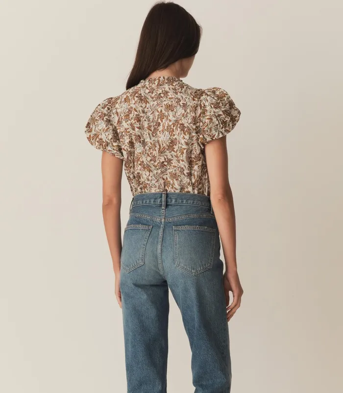 DEN Millie Top Blanc Narcissus Floral Women Tops