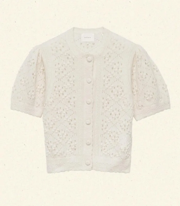 DEN Mirabelle Cardigan Ivory Women Knitwear