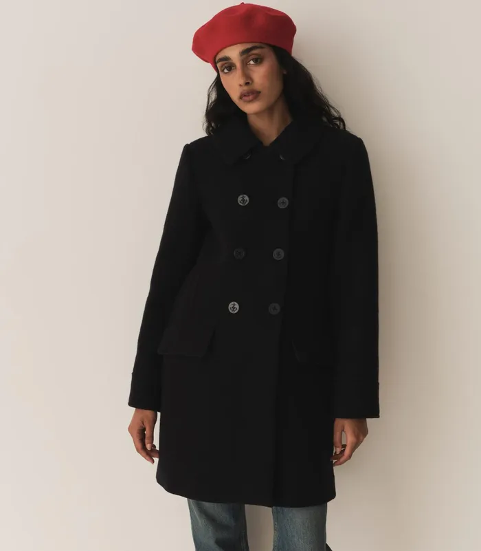DEN Wayfarer Coat Deep Navy Women Coats and Jackets