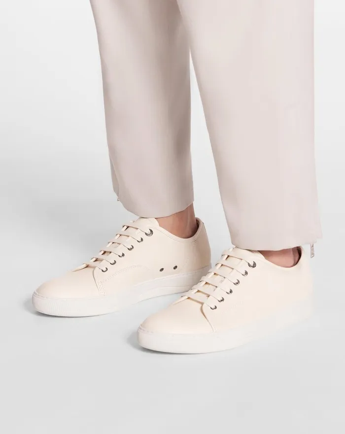 Dbb1 Leather And Suede Sneakers Cream Men Lanvin DBB1