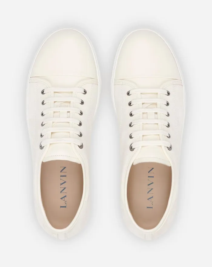 Dbb1 Leather And Suede Sneakers Cream Men Lanvin DBB1