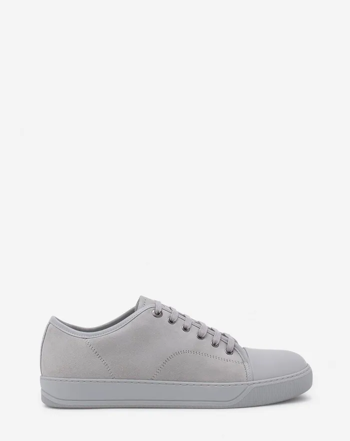 Dbb1 Leather And Suede Sneakers Light Greylight Grey Men Lanvin Sneakers